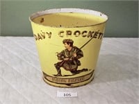1950's Davy Crocket Indian Fighter Metal Trash Can
