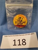 Quarter-Sized Davy Crockett Indian Scout Metal Pin