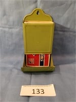 Vintage Metal Wall Mount Matchbox Holder
