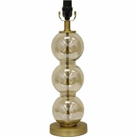 BH&Gardens Amber Glass Table Lamp Base
