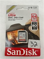 64 GB SanDisk Ultra SDXC UHS-I Memory Card