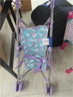 unicorn baby doll stroller