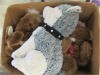 box of stuffed animals