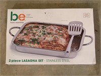 2 piece Lasagne set - stainless steel - NIB