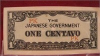 WWII Japanese One Centavo Philippine Occupation