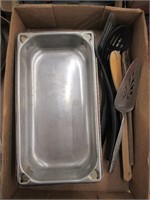 metal pan and utensils