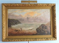 Isle Of Peele W. Danks Oil On Canvas Dated 1880