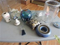 Vases, Candle Holders, Decorative Window Ball Etc