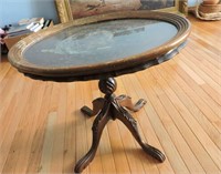 Antique Parlor Table With Serving Tray