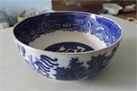 Beautiful Blue Willow Flow Blue Bowl
