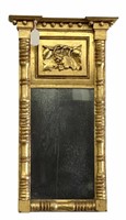 BOSTON GILTWOOD LOOKING GLASS, CARVED GRAPE TABLET