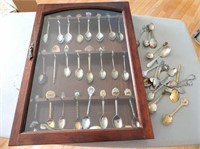 Collector Spoons & Display Case
