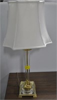 CRYSTAL TABLE LAMP WITH SHADE - 32"