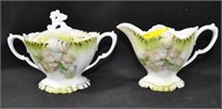 R.S. PRUSSIA CREAMER AND COVERED SUGAR