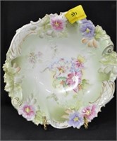 10 INCH UNMARKED RS PRUSSIA PORCELAIN BOWL
