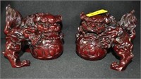 PAIR OF 4 INCH ASIAN FOO DOGS