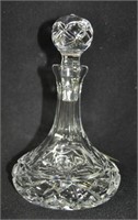 7 INCH CRYSTAL DECANTER WITH CRYSTAL STOPPER