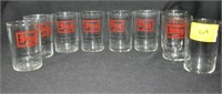 SET OF 9 STAG BEER - APPROX. 4 OUNCE GLASSES