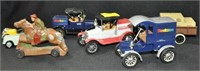 7 DIE CAST AND PLASTIC CARS - TOYS - ERTL & BANKS