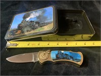 Train folding knife