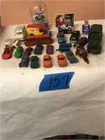 Flat of Played with Cars, Tootsie toy, Midgetoy