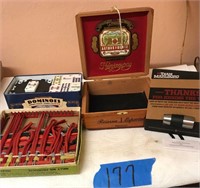Dominoes, Cigar Box,Loom