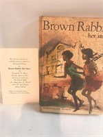 SIGNED BROWN RABBIT BOOK EVANGELINE MORSE 1967