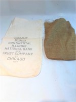 LOT OF 2 VINTAGE BANK BAGS