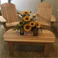 2 Adirondack Chairs w/Table