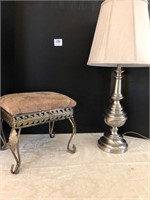 Table Lamp & Footstool