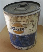 Gulf oil tin