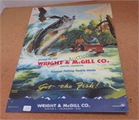 Wright & McGill metal sign