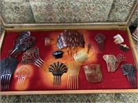 Vintage Hair Comb Collection in Case