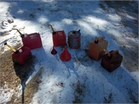 group of gas cans