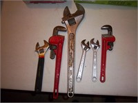 pipe and adjustable wrenches