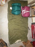 Air Force issued sleeping bag and three others