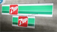 2 7-Up metal signs