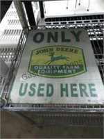 John Deere metal sign