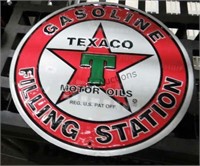 Texaco Motor oil sign metal