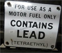 Fuel Pump warning sign (Lead warning)