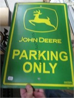 John Deere Parking metal sign