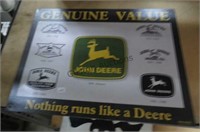 John Deere metal sign