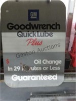 GM motor oil sign metal