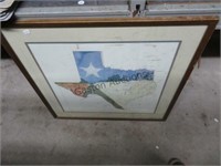 Framed picture of Texas