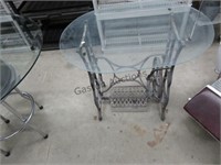 VINTAGE SEWING WROUGHT IRON BASE TABLE