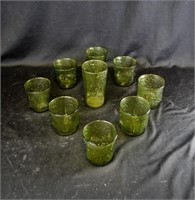 MID-CENTURY MODERN GREEN GLASSWARE