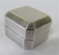 Birks Sterling Silver Art Deco Ring Box