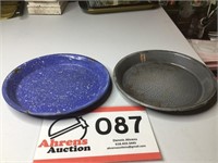 Enamel Pie Plates (2) 9" each