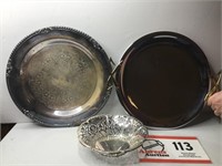 Round Trays 2 @ 13" and Lactice Bowl