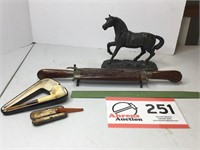 Cast Iron Horse, Carving,  Carving Tools, Pipe &